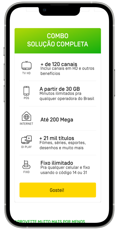 oferta de migração de plano
