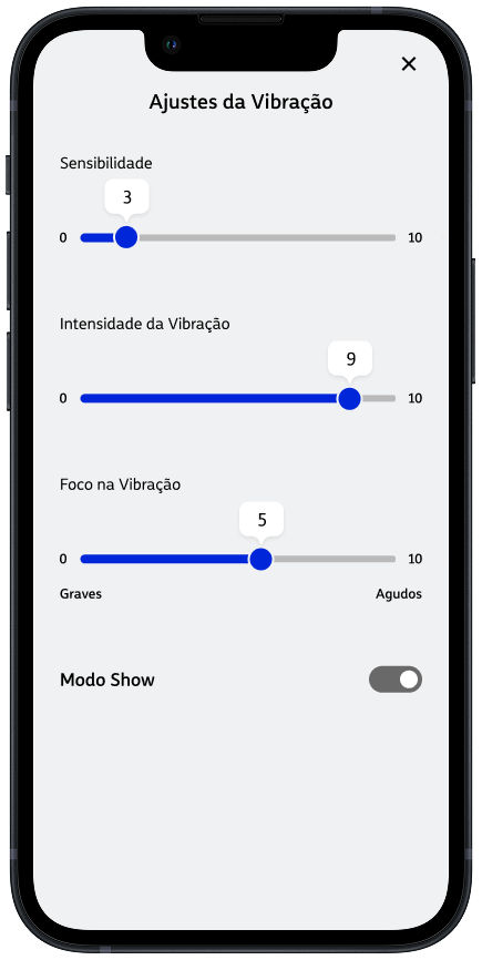 Ajustes de vibração